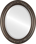 OVALCREST Oval Beveled Wall Mirror for Home Decor - Florence Style - Rubbed Bronze - 24" x 20"