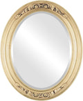 OVALCREST Oval Beveled Wall Mirror for Home Decor - Florence Style - Gold Leaf - 40" x 28"