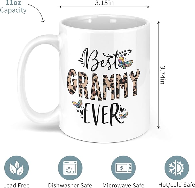Grammy Christmas Gifts for Grandma 11oz Mug, Mothers Day Gifts For Grammy, Grammies Birthday Gift Ideas, Best Grammies Ever Mug