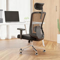 Ergonomic Office Chair with Adjustable Lumbar Support & Flip-Up Armrests - High Back Computer Desk Chair with Thickened Seat Cushion, Rolling Wheels for Home/Office Study Work (05black)