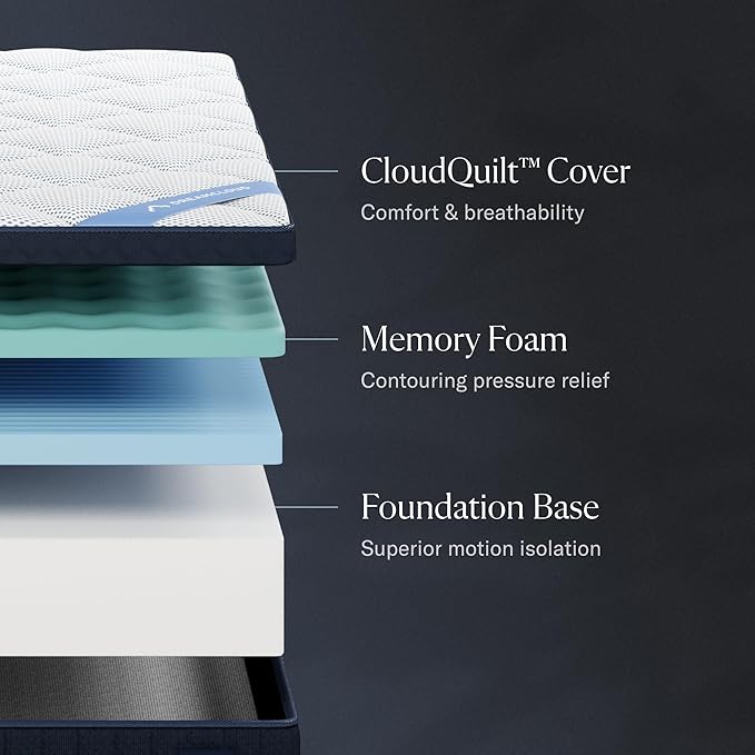 DreamCloud Premier 13" Full Mattress - Memory Foam (New Version) - 365 Night Trial - Fiberglass Free - Forever Warranty - Mattress in a Box - CertiPUR-US® Certified