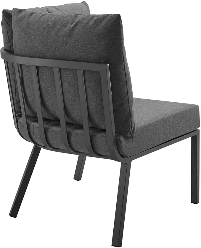 Modway Riverside Outdoor Furniture, 2-Piece Set, Gray Charcoal