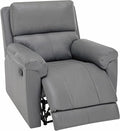 MINCETA Recliner Chairs,Modern 5" Wall Hugger Nursery Recliner with Overstuffed Arm and Back for Living Room,PU Leather in Gray