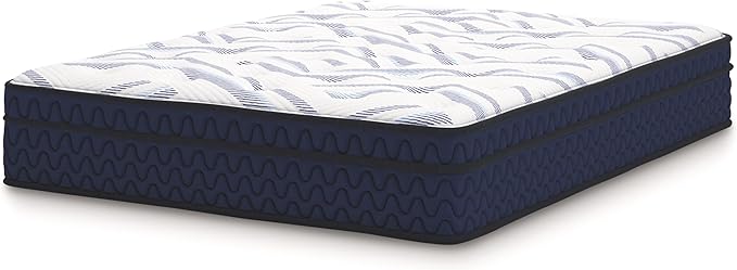 Signature Design by Ashley Twin Size Stack 12 Inch Hybrid Medium Plush Cooling Gel Infused Memory Foam Mattress for Pressure Relief, Fiberglass Free, Mattress in A Box