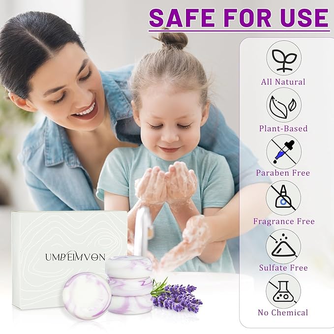 14 Pack 25 g Travel Size Lavender Soap, Individually Wrapped Handmade 4-In-1 Mini Hotel Soap Bars with Shea Butter, Olive Oil, Creamy Lather, Eco-Friendly, 0.88 oz