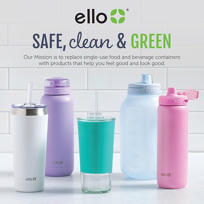 Ello Color Lock 20PC Mixed Glass Food Storage Sets, Leak-Proof Glass Food Storage Containers with Airtight BPA-Free Plastic Lids, Dishwasher, Microwave, and Freezer Safe, Purple Rain