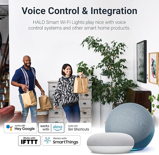 HALO 5/6" Smart Wi-Fi Recessed LED Light Powered by WiZ Pro, Dimmable Full Color w/ SpaceSense® Motion, Smart Home Ready - RL56069WZRGBWWHR