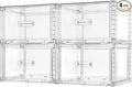 Vtopmart 4 Pack 18QT Clear Stackable Storage Drawers,Easily Assemble Closet Organizers,Plastic Storage Bins for Bathroom,Cabinet,Kitchen Pantry,Under Sink Organization(Medium)