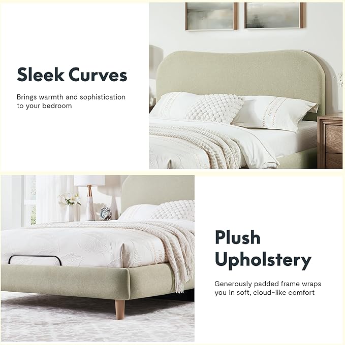 FLEXISPOT Queen All-in-One Adjustable Bed with 12" Gel Memory Foam Mattress, Linen Upholstered Bed Frame, Head & Foot Incline, Adjustable Headboard, 10-Year Warranty, Sage