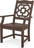 Martha Stewart by POLYWOOD® Chinoiserie Dining Arm Chair in Mahogany