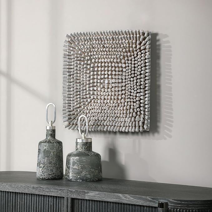 Uttermost 04264 Portside - 24 inch Wood Wall Panel, Light Wood/Natural Driftwood Finish