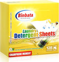 Laundry Detergent Sheets, Up To 128 Loads Champagne Scent Hypoallergenic Eco-Friendly, Biodegradable Plastic Free Liquidless Laundry Sheets Suitable for Sensitive Skin
