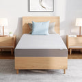 Amazon Basics Plush Memory Foam Bed Mattress, Full, White/Grey, 75 x 54 x 8 inches