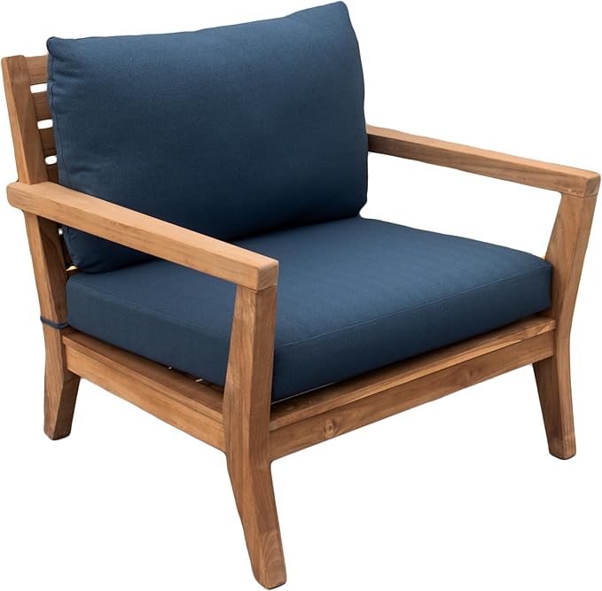 Tommy Bahama Deep Seating Lounge Cushion, 26" X 26" X 4", Bamboo Bay Cobalt