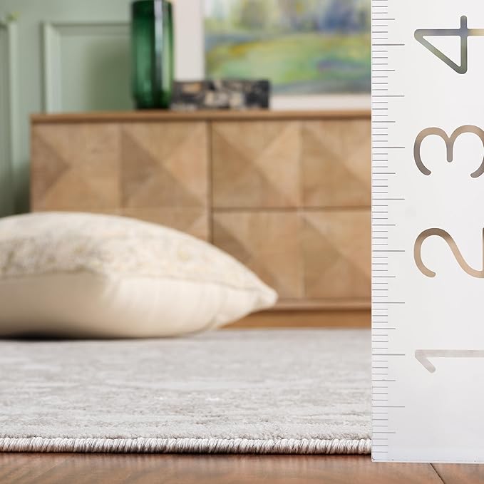 SAFAVIEH Reflection Collection Runner Rug - 2'3" x 8', Cream & Ivory, Non-Shedding & Easy Cleaning, Ideal for Living Room, Bedroom (RFT665D)