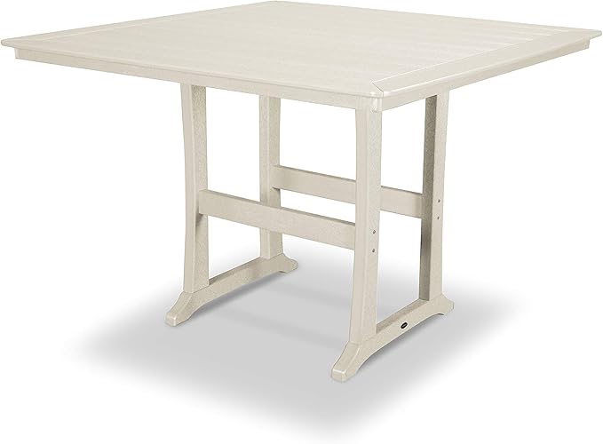 POLYWOOD® Nautical Trestle 59" Bar Table in Sand