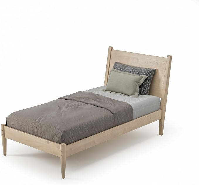 Camaflexi Mid-Century Panel Bed - Twin Size - Light Oak Finish