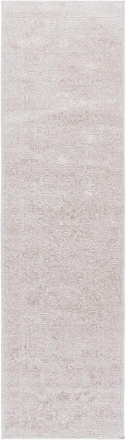 SAFAVIEH Reflection Collection Runner Rug - 2'3" x 8', Cream & Ivory, Non-Shedding & Easy Cleaning, Ideal for Living Room, Bedroom (RFT665D)