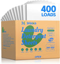 Laundry Detergent Sheets - 400 Loads Unscented Gentle on Sensitive Skin, Laundry Sheets for Dorm,College,Home, Hotel,Apartment,Camping,Ruise,Road Trip,Small Space, Family School Travel Essentials