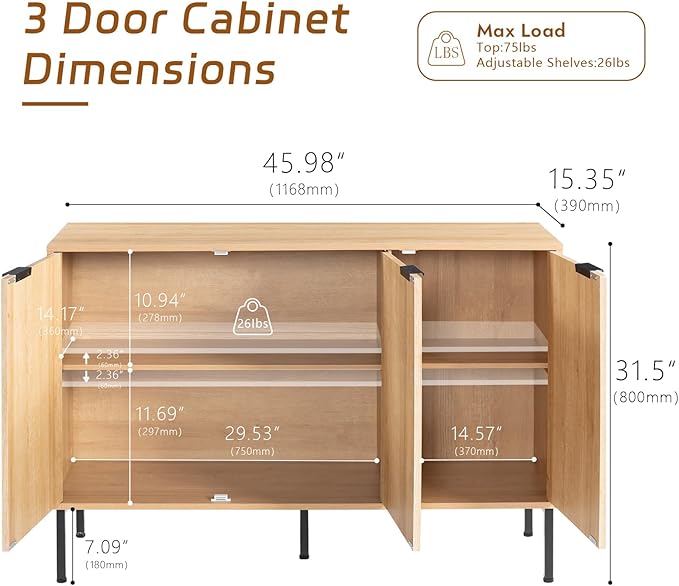 Set of 2 Buffet Side Board Cabinet,91.96" Large Office Coffee Bars Station,Extra Wide Farmhouse Accent Cabinets with Doors and Shelves,Fluted Entryway Cabinet TV Consoles for Living Room