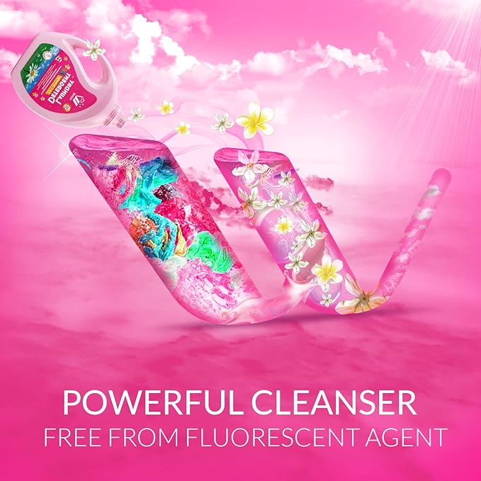 Liquid Laundry Detergent, 3-In-1 Effective Washing Technology, Highly Concentrated with Natural Floral Scent, Long-Lasting Freshness - 67.6 fl Oz, Pack-2