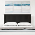 Glenwillow Home Wainscott Wood Panel Headboard in Black - Queen Size