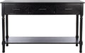 SAFAVIEH Home Collection Peyton Black 3-Drawer Lower Shelf Console Table CNS5705B