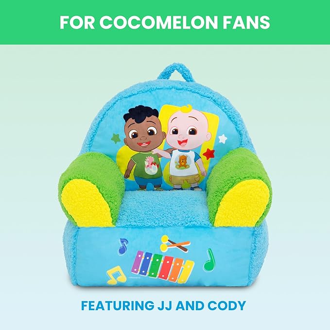 Delta Children - CoComelon Cozee Buddy Kids Chair, Blue