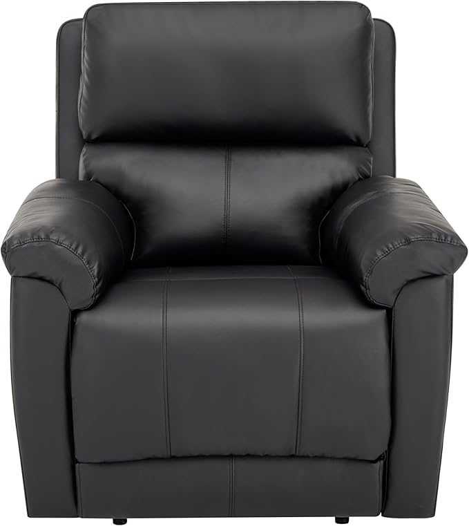 MINCETA Recliner Chairs,Modern 5" Wall Hugger Nursery Recliner with Overstuffed Arm and Back for Living Room,PU Leather in Black