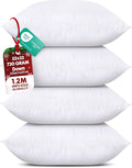 Utopia Bedding Throw Pillows (Set of 4, White), 22 x 22 Inches Pillows for Sofa, Bed and Couch Decorative Stuffer Pillow