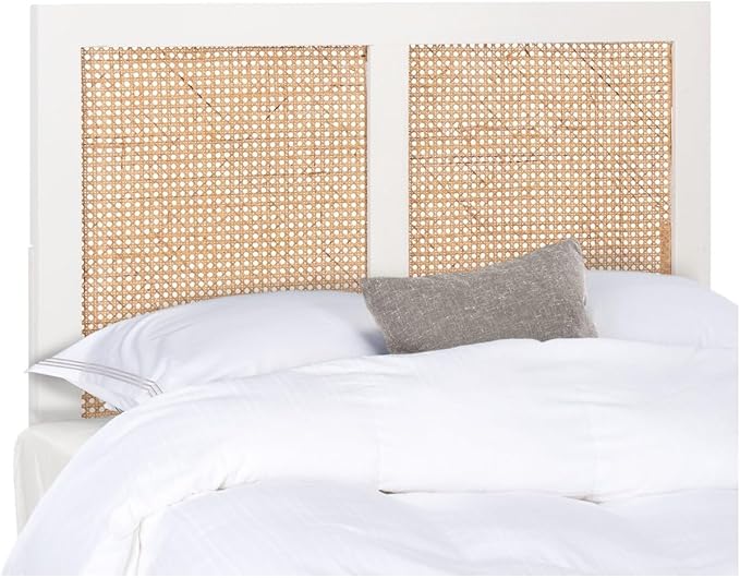 SAFAVIEH Home Collection Vienna White Wash Cane Twin Headboard Platform, Single (HBD8004C-T)