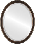 OVALCREST Oval Beveled Wall Mirror for Home Decor - Toronto Style - Rubbed Bronze - 18" x 14"