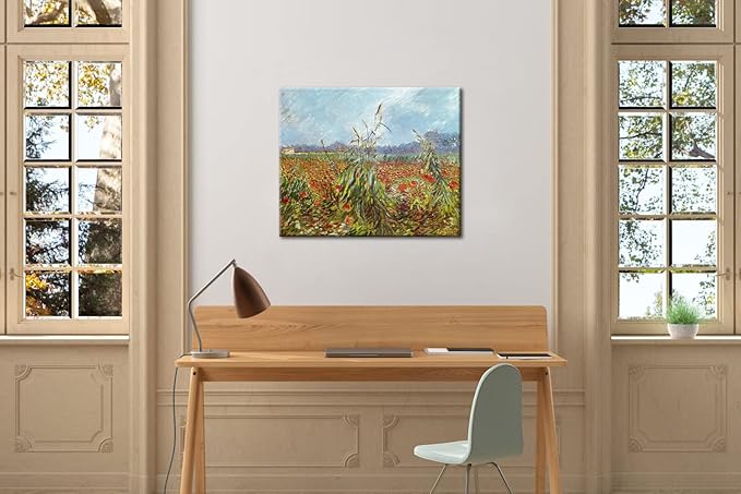 Wieco Art Canvas Prints Green Ears of Wheat by Vincent Van Gogh Impressionism Canvas Wall Art Famous Paintings Reproduction Pictures Artwork Wall Art for Living Room Home Decor