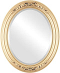 OVALCREST Oval Beveled Wall Mirror for Home Decor - Florence Style - Gold Spray - 24" x 20"