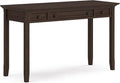 SIMPLIHOME Amherst SOLID WOOD Transitional 54 Inch Wide Desk in Farmhouse Brown, For the Office Desk, Writing Table, Workstation and Study Table