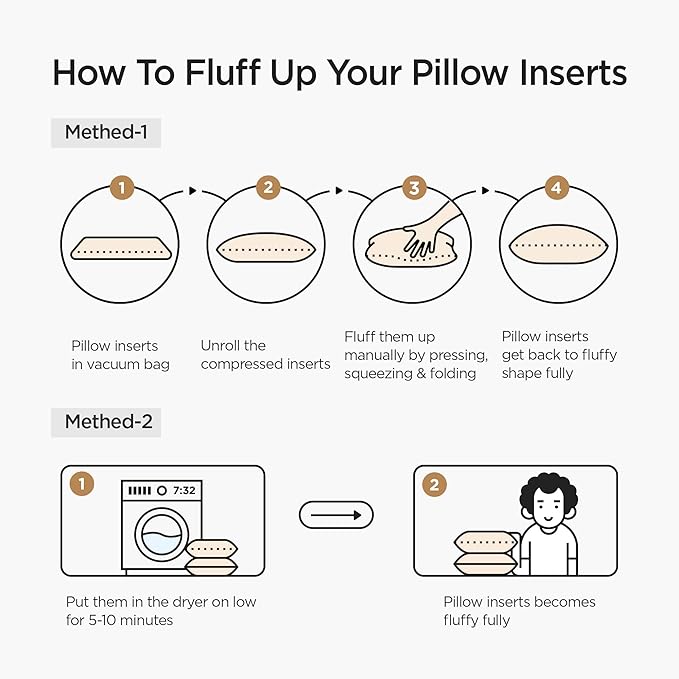 Acanva 28x28 Throw Pillow Inserts Set of 4, Premium Polyester Fiber Fill Square Sham Stuffer Cushion for Sofa, Bed, Couch and Chair, Machine Washable, 28x28 Inch(for 26x26 Cover), White 4 Count