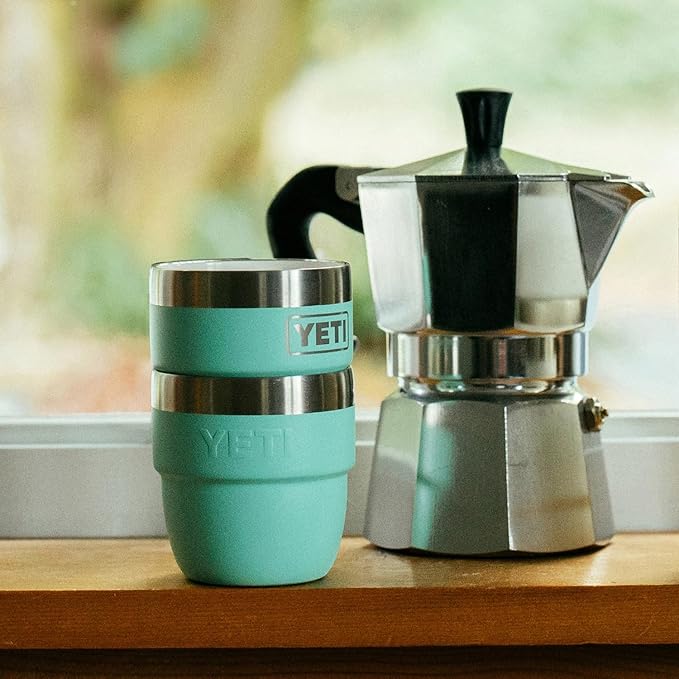 YETI Rambler 4 oz Stackable Cup, Stainless Steel, Vacuum Insulated Espresso/Coffee Cup, 2 Pack