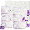 14 Pack 25 g Travel Size Lavender Soap, Individually Wrapped Handmade 4-In-1 Mini Hotel Soap Bars with Shea Butter, Olive Oil, Creamy Lather, Eco-Friendly, 0.88 oz
