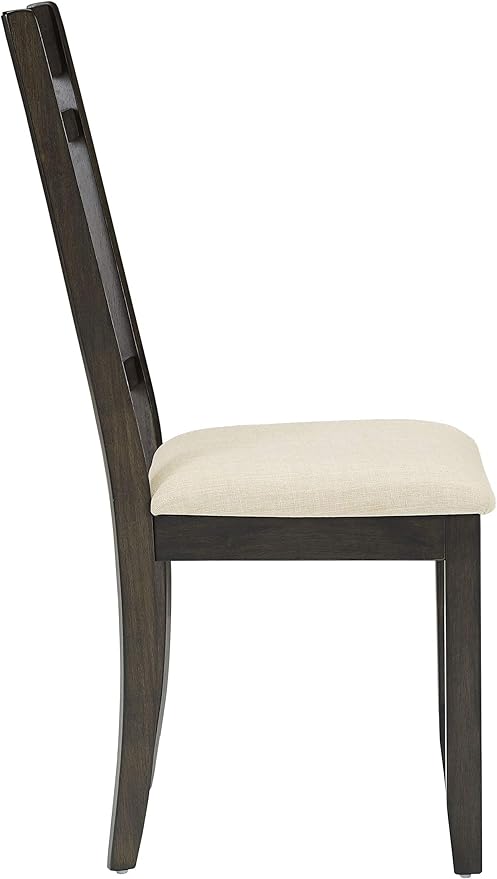 Crosley Furniture Hayden Modern Farmhouse Slat Back Wood Dining Chairs Set of 2, Slate/Crème