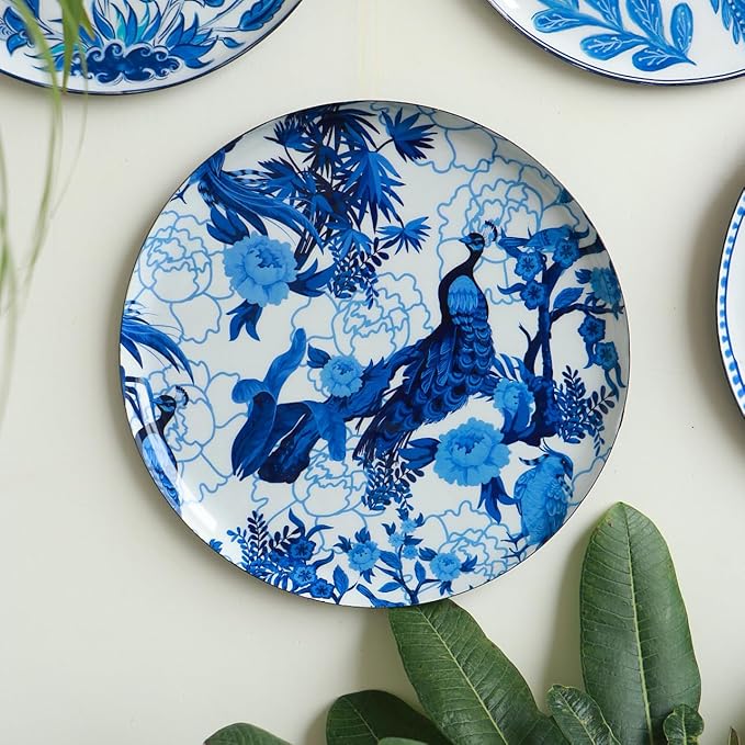 RITUALISTIC Holland Wall Sculpture for Home decorationWall painting for living roomMetal Wall DécorGift items for unisexWall artWall showpieceHome Décor Gift ItemsSet of 9 plates Blue | Christmas gifts