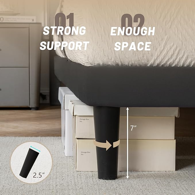 Full Size Platform Bed Frame with Velvet Upholstered Headboard and Sturdy Wooden Slats Support,Mattress Foundation，Easy Assembly, No Box Spring Needed,Slip Resistant (Black, Full)