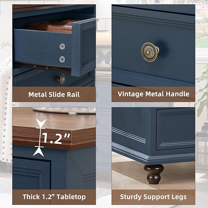 Farmhouse Dresser and Nightstand Sets, Wooden 7 Drawers Dresser & 24" Night Stand with 3 Drawers, 2 Piece Bedroom Furniture Set, Chest of Drawers for Bedroom, Home, Living Room, Hallway