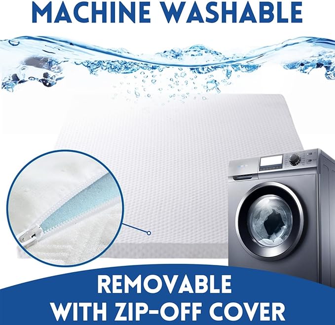 EDILLY 3 Inch Cooling Gel Memory Foam Mattress Topper Full Size,with Removable & Washable Bamboo Cover,Soft Breathable Mattress Pad,Bed Topper for Back Pain Relief (54x75)