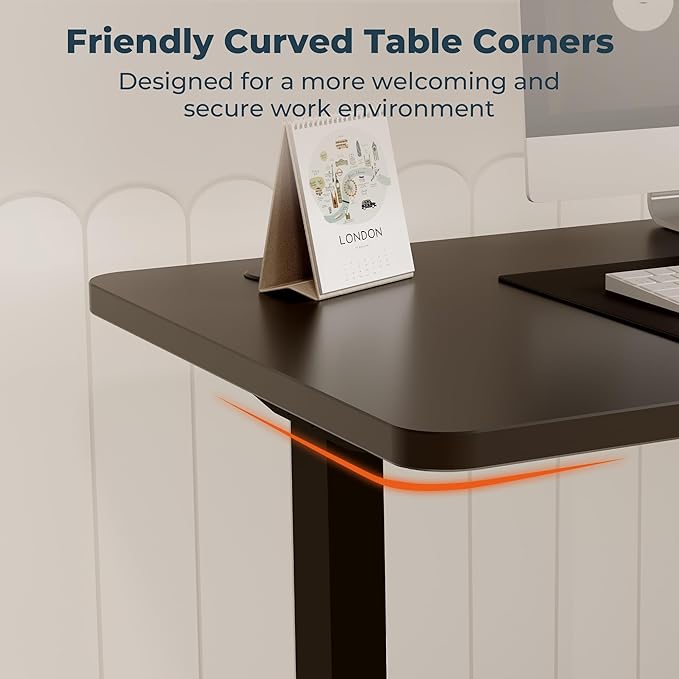 Standing Desk, Large Stand Up Desks, 71x31 Inches Electric Sit Stand Desks , Adjustable Height Computer Table Charging USB Port&Sedentary Reminder for Home Office with Splice Board (Black)