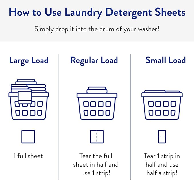 The Clean People Laundry Detergent Sheets - Laundry Soap - Ultra Concentrated, Recyclable Packaging, Stain Fighting - Lavender, 192 Pack