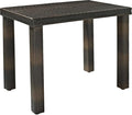 Crosley Furniture Palm Harbor 6-Person Rectangular Counter-Height Outdoor Bar Dining Table for Outside Patio, Brown
