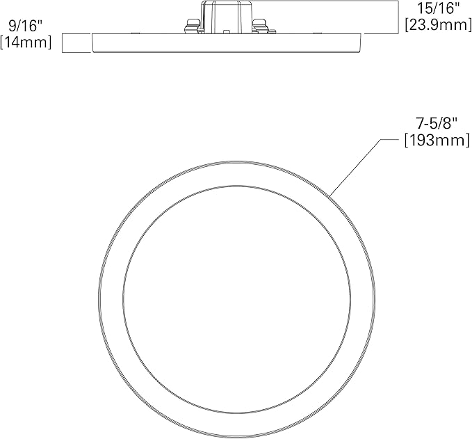 HALO SMD6R69SWH Surface Mount LED Recessed Light Round Selectable 2700K, 3000K, 3500K, 4000K, 5000K CCT 600 Lumens 6 Inch White