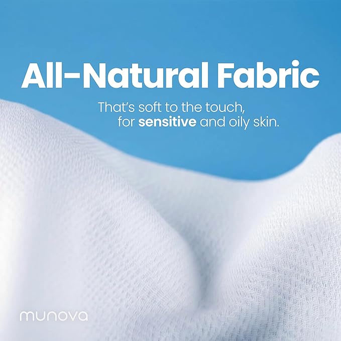 Disposable Face Towels, Biobased Face Towel, Makeup Remover Dry, Absorbent, Lint-free and Ultra Soft Facial Cloth for Sensitive Skin CleansingWipes, 50 Ct, 1 Pack