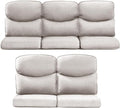 Patio Chair Cushions 5 Packs - Outside 22x24 High Back Water-Resistant Cushion with Zipper Cover for Outdoor Glider Rocking Chairs Loveseat 3-seat Couch Sofa – Beige/Crescent