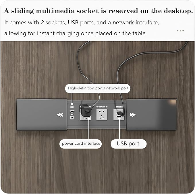 L Shaped Executive Desk, 94.5 inch Large Executive Computer Desk Set Drawers and Lockable, Power Socket and USB Port Storage, Without Desk or Computer Chair (Filing Cabinet)